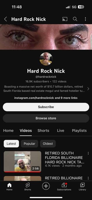 hard rock nick nude|Guys i’ve been checking up on our good friend Hard Rock Nick